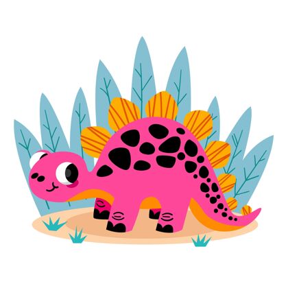恐龙卡通恐龙宝宝插画爬行动物古生物学野生动物