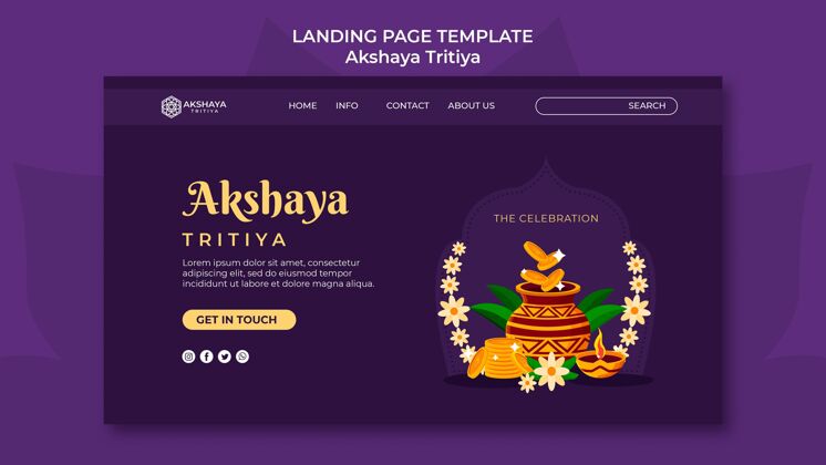 主页Akshayatritiya登录页传统印度教网页模板