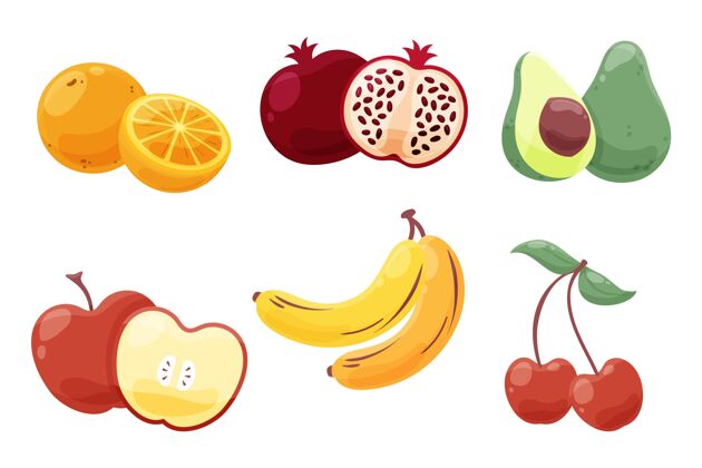 包装手绘水果系列营养健康水果
