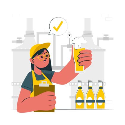 工人工艺啤酒制造概念图制造生产产品