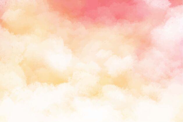 手绘手绘水彩粉彩天空云背景明亮亚克力飞溅