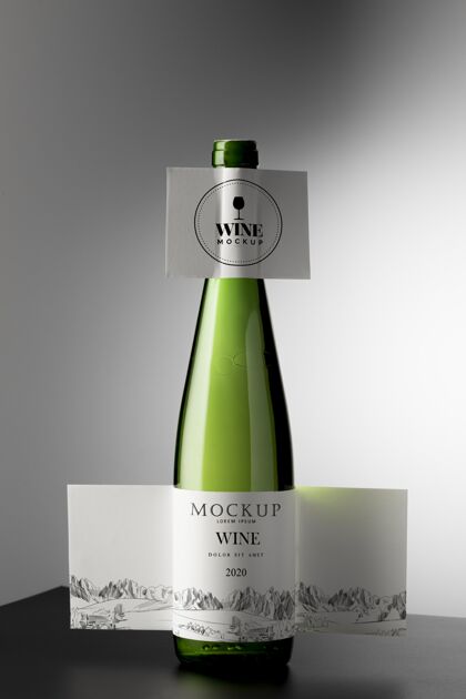 模型酒瓶标签模型葡萄酒标签模型特写