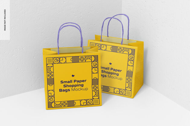 品牌小纸袋购物模型 透视袋模型包装购物袋