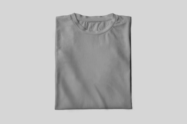 模型灰色折叠t恤逼真产品衣服