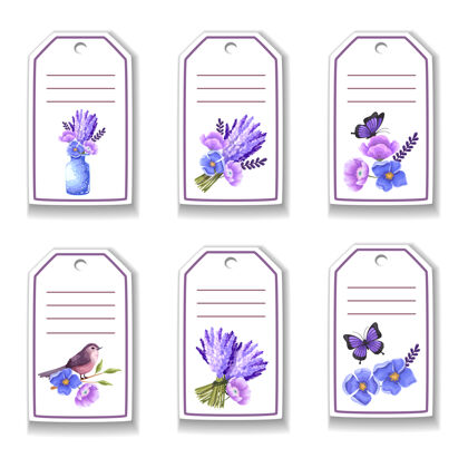 自然植物卡片上有花 蝴蝶 鸟花卉海军蓝水彩