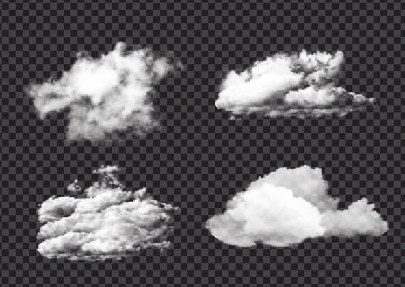 雨云收集现实慌乱的白云设计白色自然抽象