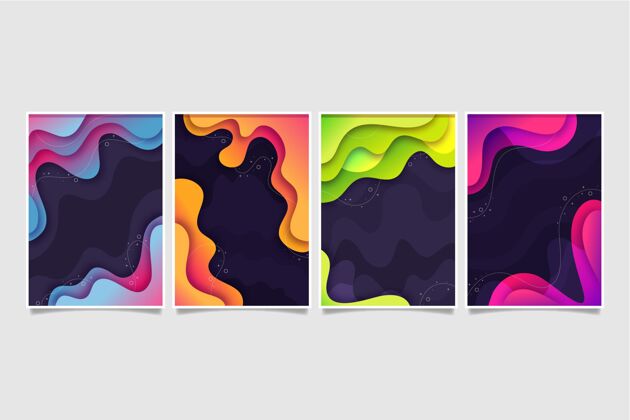 渐变渐变抽象形状封面系列抽象准备打印抽象形状