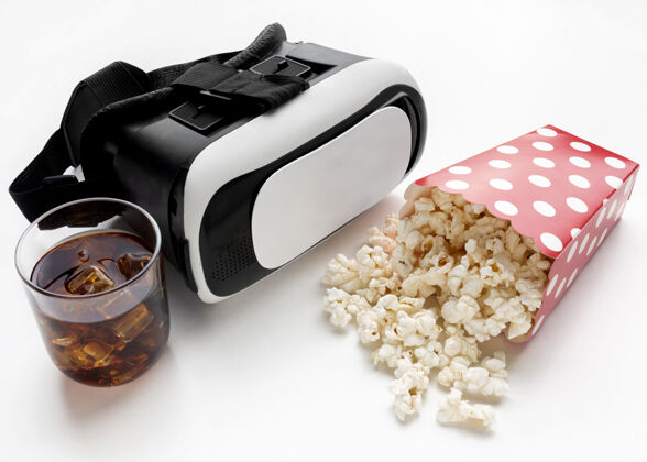 技术虚拟现实耳机和爆米花设备仿真虚拟现实眼镜