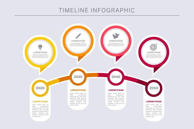 发展平面设计时间线信息图步骤时间线信息图信息图