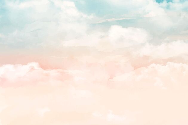 天空背景手绘水彩粉彩天空背景背景粉彩背景粉彩