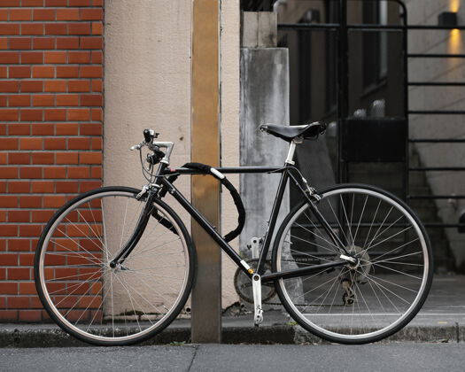 活动户外银色细节黑色自行车自行车休闲生活方式