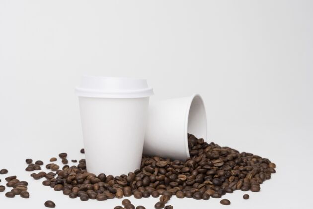 商标模型咖啡豆塑料杯模型商标塑料杯