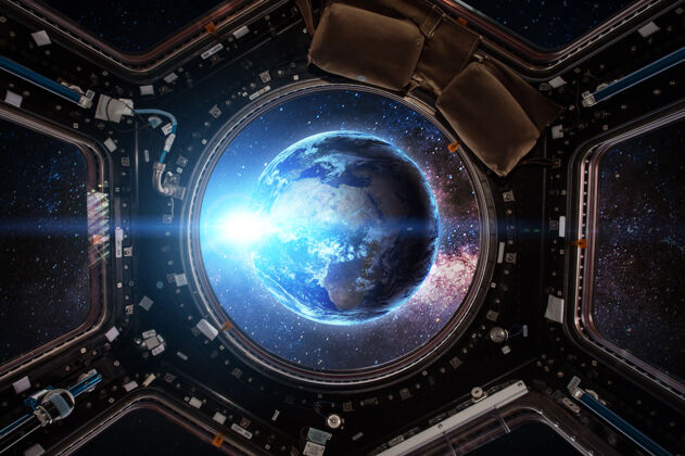 宇航员地球和宇宙飞船这张图片的元素由美国宇航局提供恒星航天飞机探索