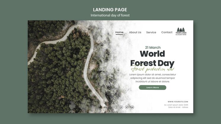 动物世界森林日登陆页模板主页网页模板自然