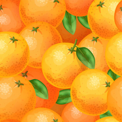 图案橙子的无缝图案墙纸作物绘制