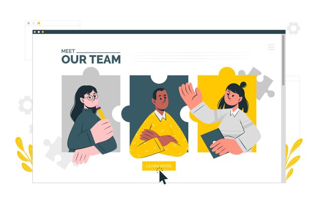 团队团队页面概念图在线个人资料网站