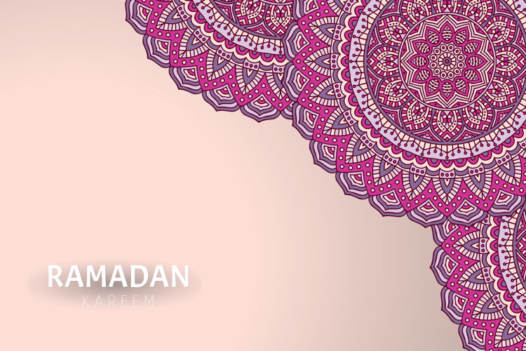 框架Ramadamkareem背景和曼荼罗装饰曼荼罗装饰伊斯兰
