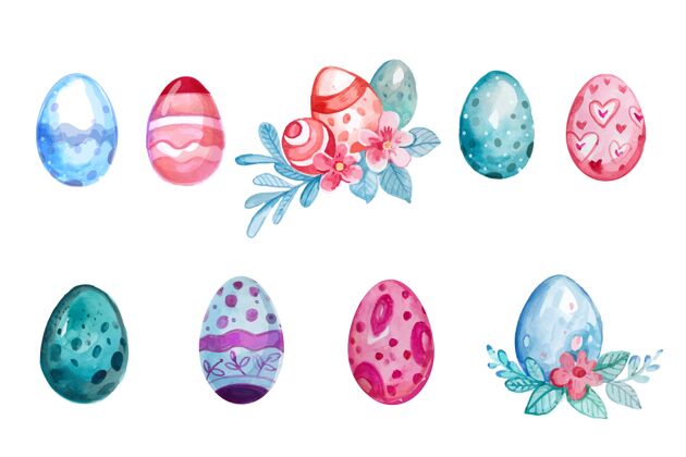 分类手绘复活节彩蛋系列手绘彩蛋教