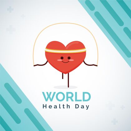 4月7日手绘世界卫生日插图医疗保健世界卫生日健康