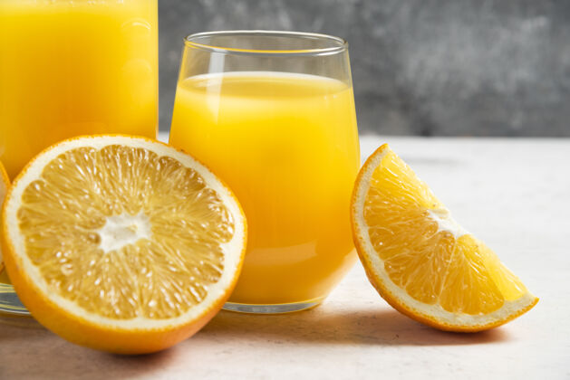有机一杯鲜榨橙汁营养液体新鲜