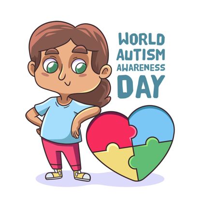 障碍手绘世界自闭症意识日插图阿斯伯格综合症世界自闭症意识日国际