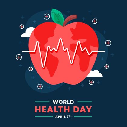 健康世界卫生日插图全球健康平面设计