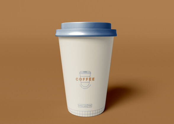 大小纸杯模型现实浓缩咖啡杯子