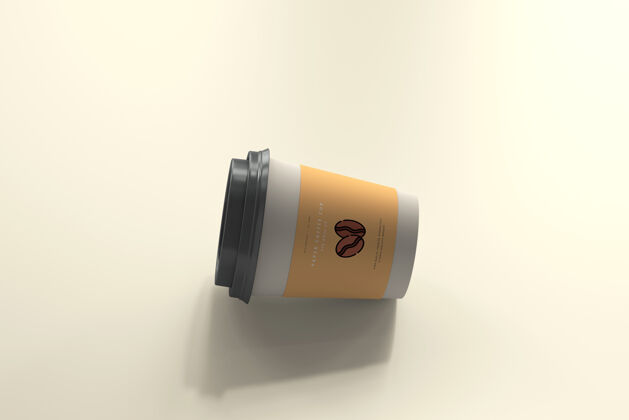 咖啡小尺寸纸咖啡杯模型饮料品牌茶