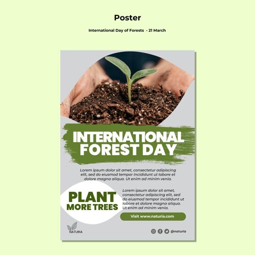 生态国际森林日海报模板环境国际