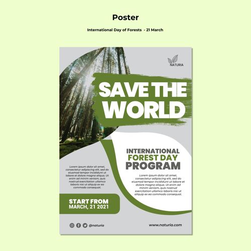 模板国际森林日海报生态国际环境
