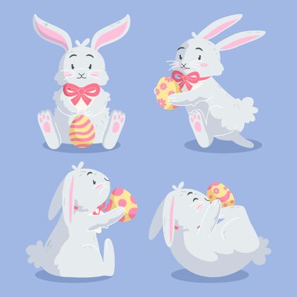 包手绘复活节兔子系列复活节兔子节日复活节