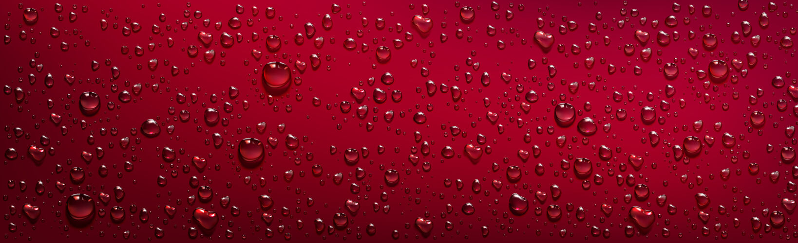 蒸汽红色背景 透明水滴气泡飞溅凝结
