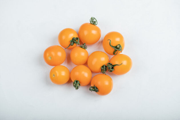 新鲜生的有机黄色樱桃番茄即食高品质照片吃有机健康