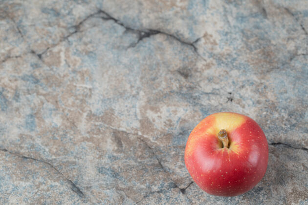 甜味红苹果孤立的纹理表面新鲜艺术异国情调