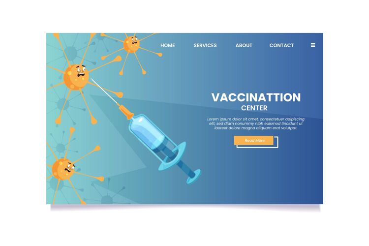 疾病卡通冠状病毒疫苗登陆页登陆页流感感染