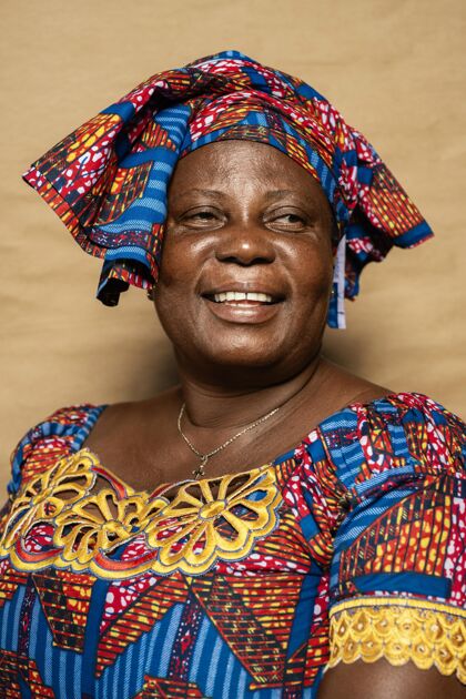 人非洲老妇人肖像部落部落