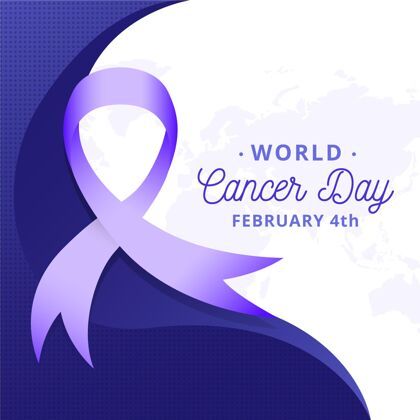 国际世界癌症日彩带战斗梯度徽章