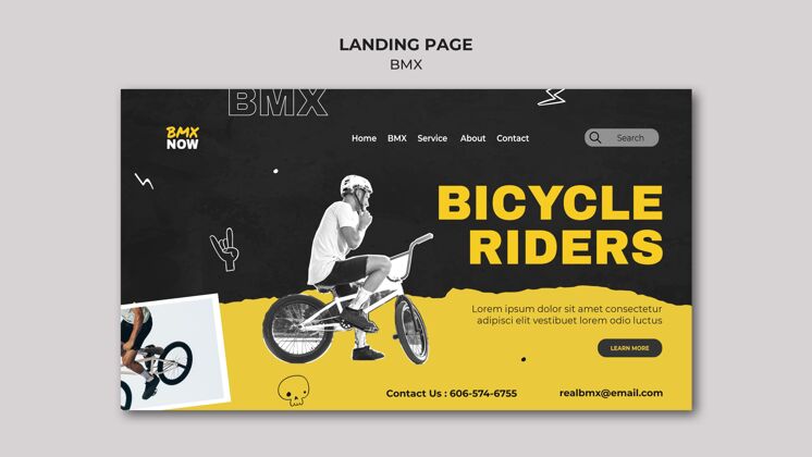 网站登陆页模板bmx自行车与男子和自行车网页模板自行车模板