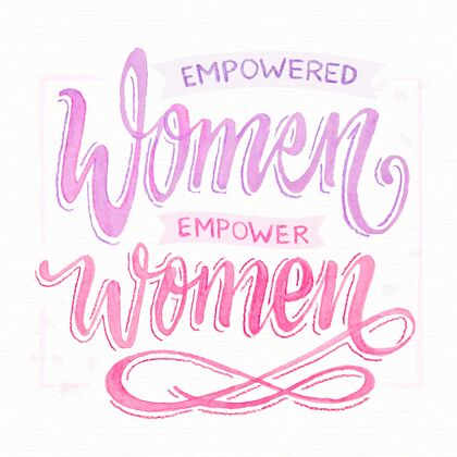 庆典手绘女权主义者字体女性女士活动
