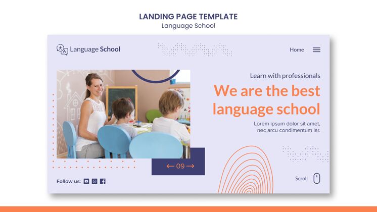 登陆页语言学校的登陆页面模板语言网络模板教育