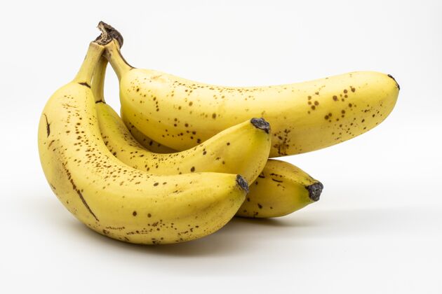 生的一束香蕉的特写镜头成熟有机果皮