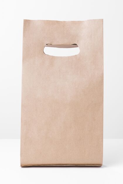 商店双色背景的环保纸袋模型模型购物袋袋子