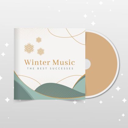 封面抽象优雅的冬季cd封面十二月Cd封面Cd