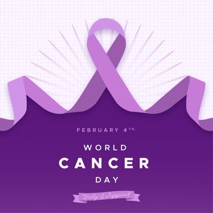 日世界癌症日希望平面癌症
