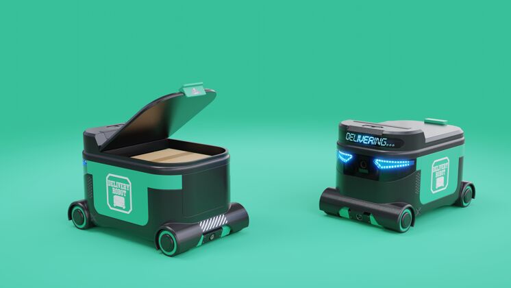 引导送货机器人食品送货机器人可能在不久的将来服务于家庭agv智能机器人3d创新地面