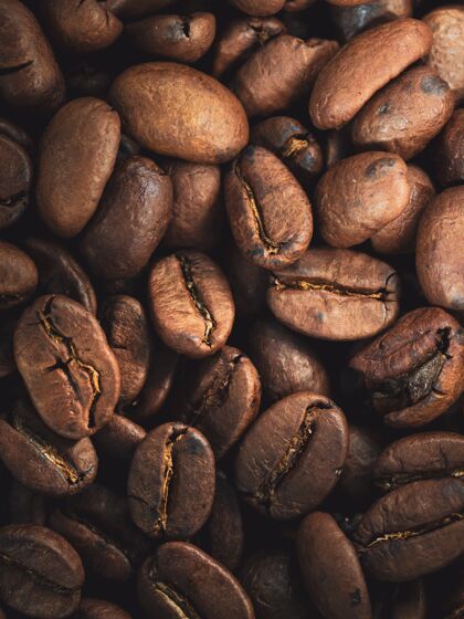 旧的特写镜头的新鲜咖啡豆咖啡质地烤豆子美味