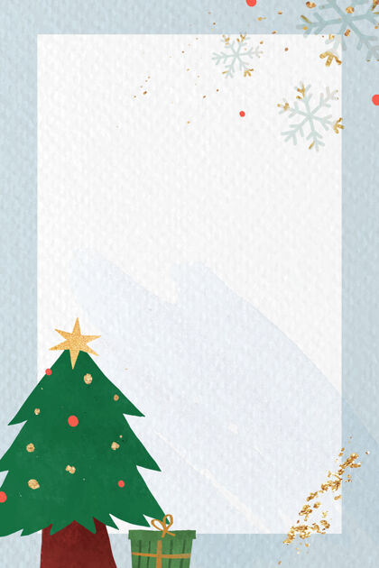 松树蓝色背景的圣诞树庆祝装饰品圣诞树
