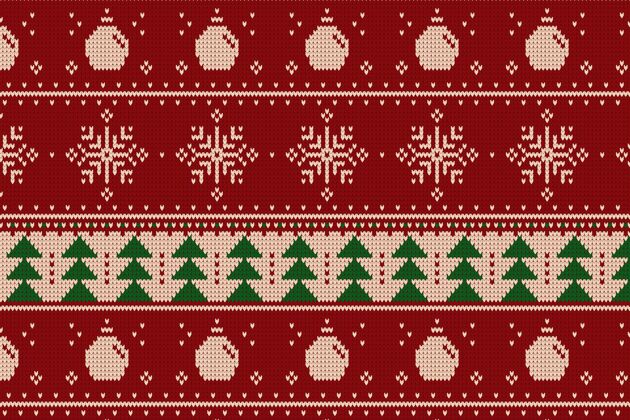 装饰针织圣诞图案节日针织圣诞图案