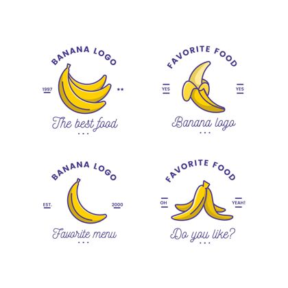 标识收集有趣的香蕉标志模板Banana企业标识Corporate