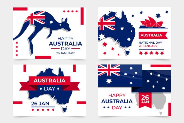 国旗澳大利亚日贺卡系列活动一月二十六国家